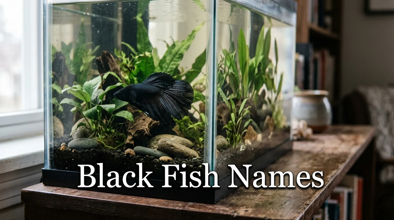 Black fish names for a dark betta in a home aquarium