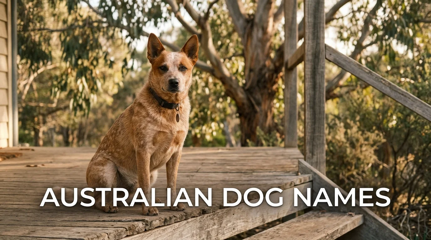 Australian Cattle Dog outdoors, illustrating Australian dog names ideas