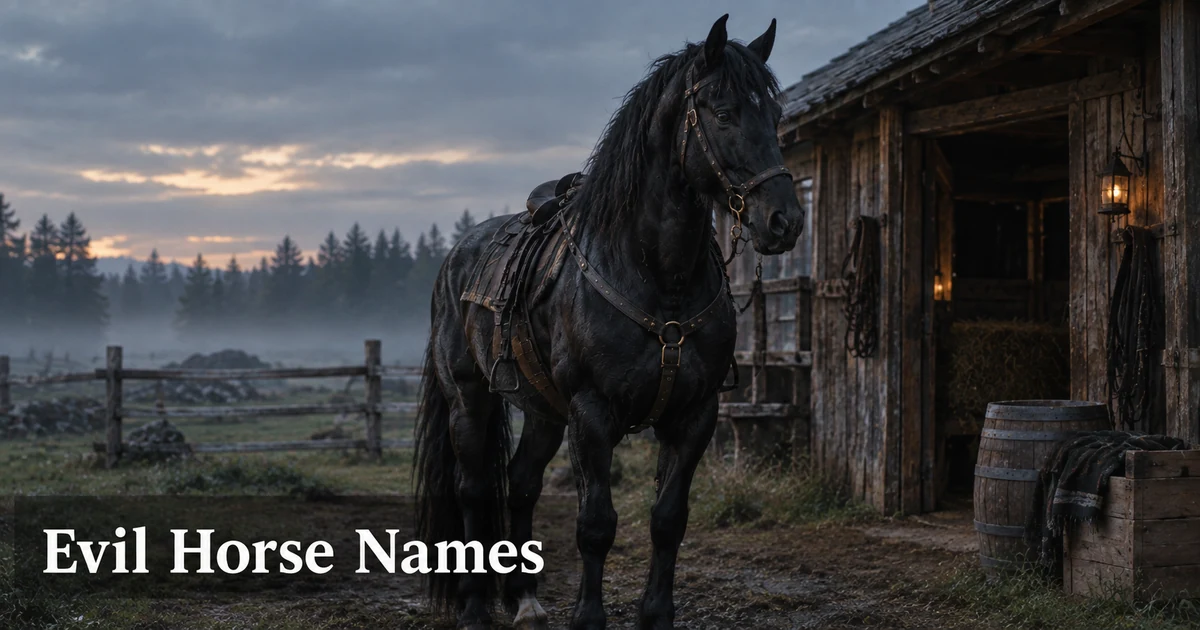 Black horse for evil horse names