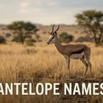 Springbok in golden savanna grass, a favorite theme for antelope names