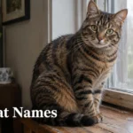 Tiger-striped tabby cat for tiger cat names