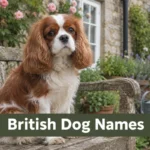 Cavalier King Charles Spaniel in an English garden, a classic pick for British dog names