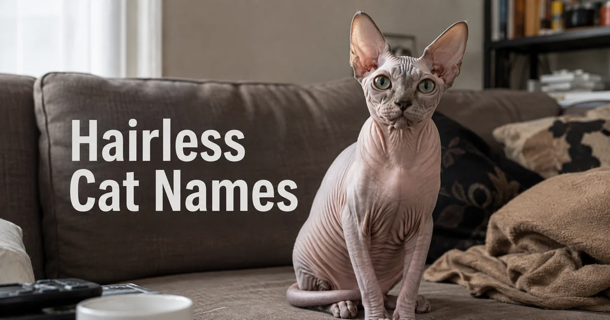 Hairless cat names for a distinctive Sphynx cat